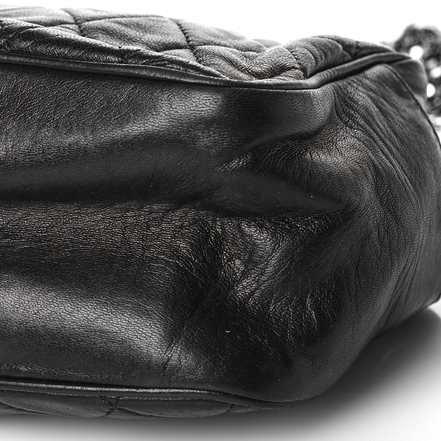 Chanel Lambskin Quilted Chain Mail Camera Case Black 7 of 7