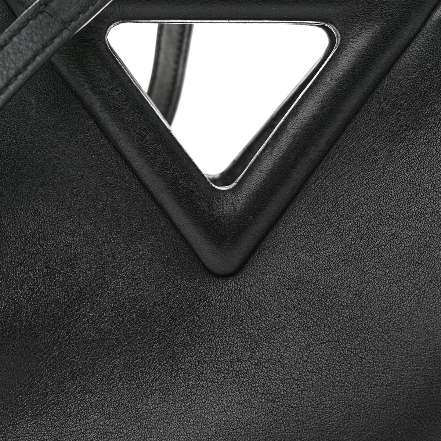 Calfskin Small The Point Triangle Bag Black