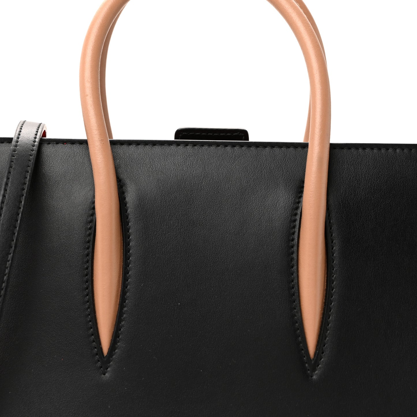 Calfskin Patent Leopard Studded Small Paloma Black