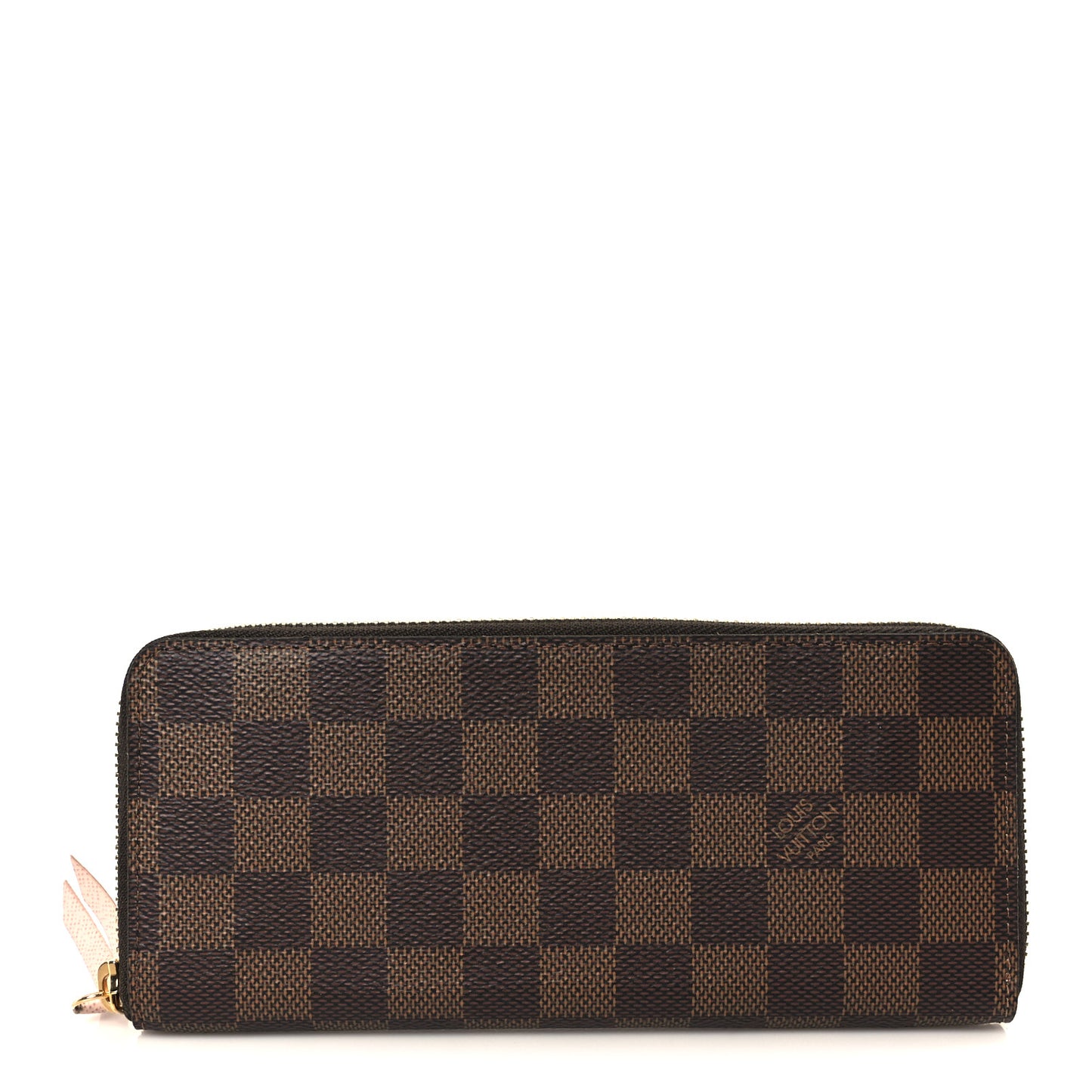 Damier Ebene Clemence Wallet Rose Ballerine