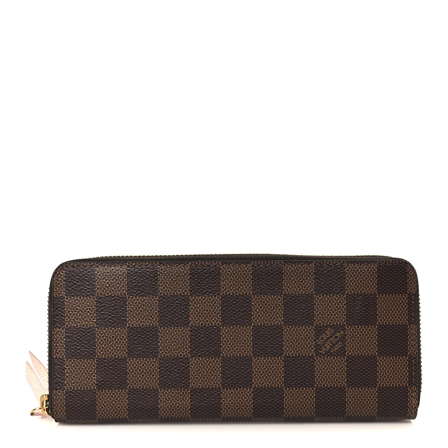 Louis Vuitton Damier Ebene Clemence Wallet Rose Ballerine 1 of 8