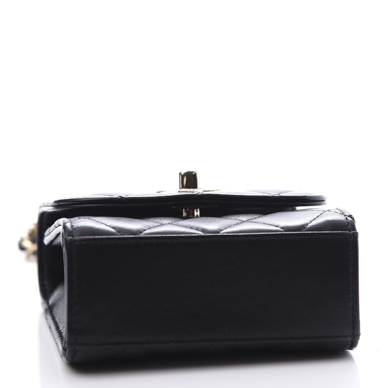 Chanel Lambskin Quilted Mini Trendy CC Chain Wallet Black 3 of 10