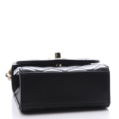 Chanel Lambskin Quilted Mini Trendy CC Chain Wallet Black 3 of 10