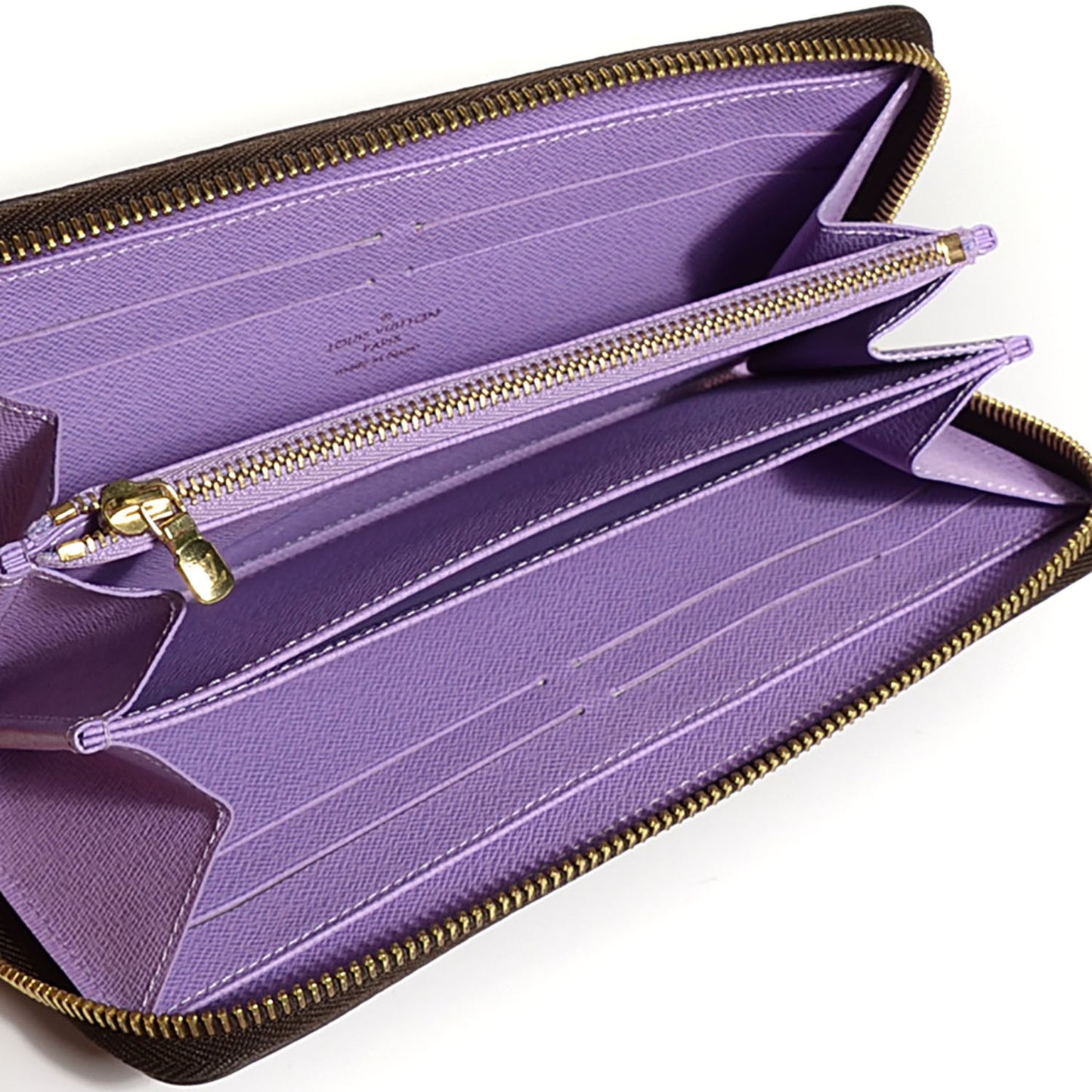 Damier Ebene Illustre Zippy Wallet Violet