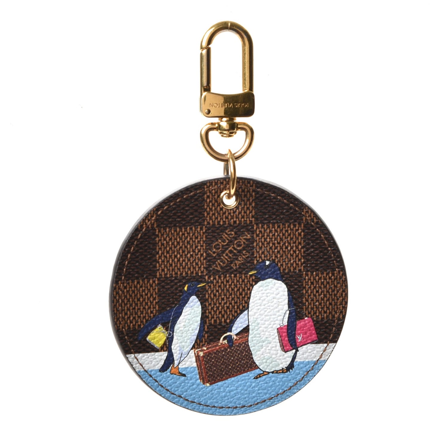 Damier Ebene Illustre Manchot Bag Charm Key Ring