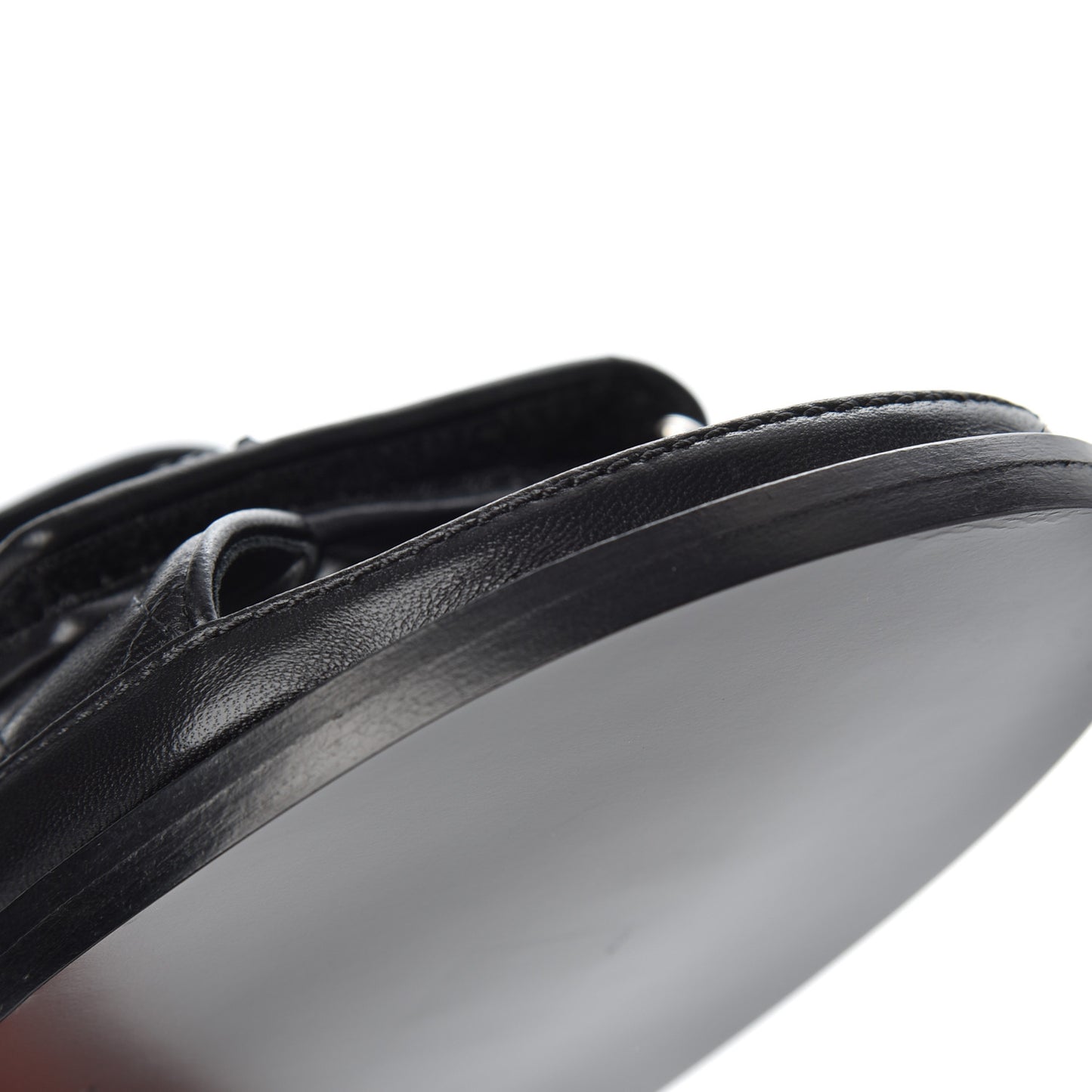 Lambskin Velcro Dad Sandals 39 Black