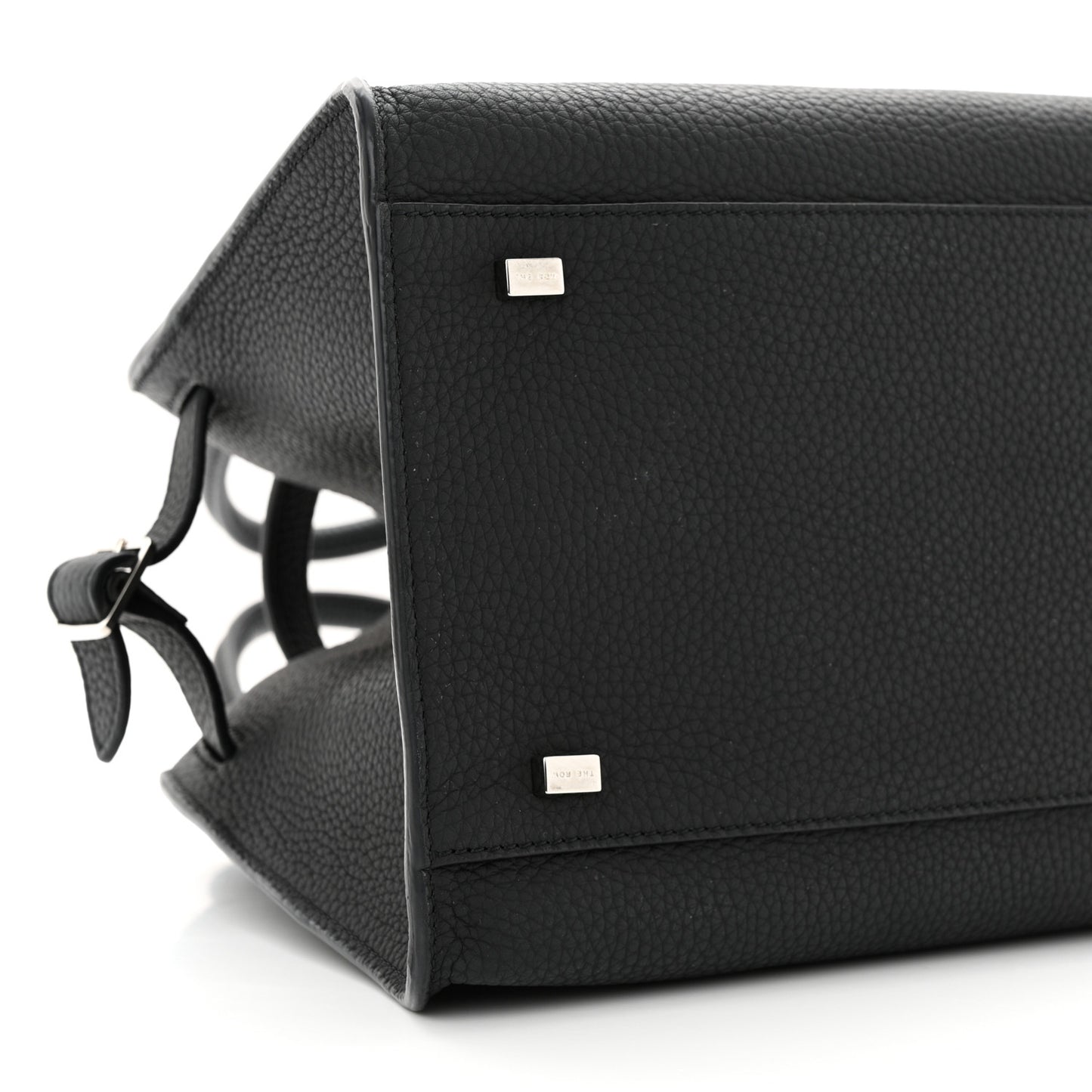 Grained Calfskin Soft Margaux 10 Bag Black