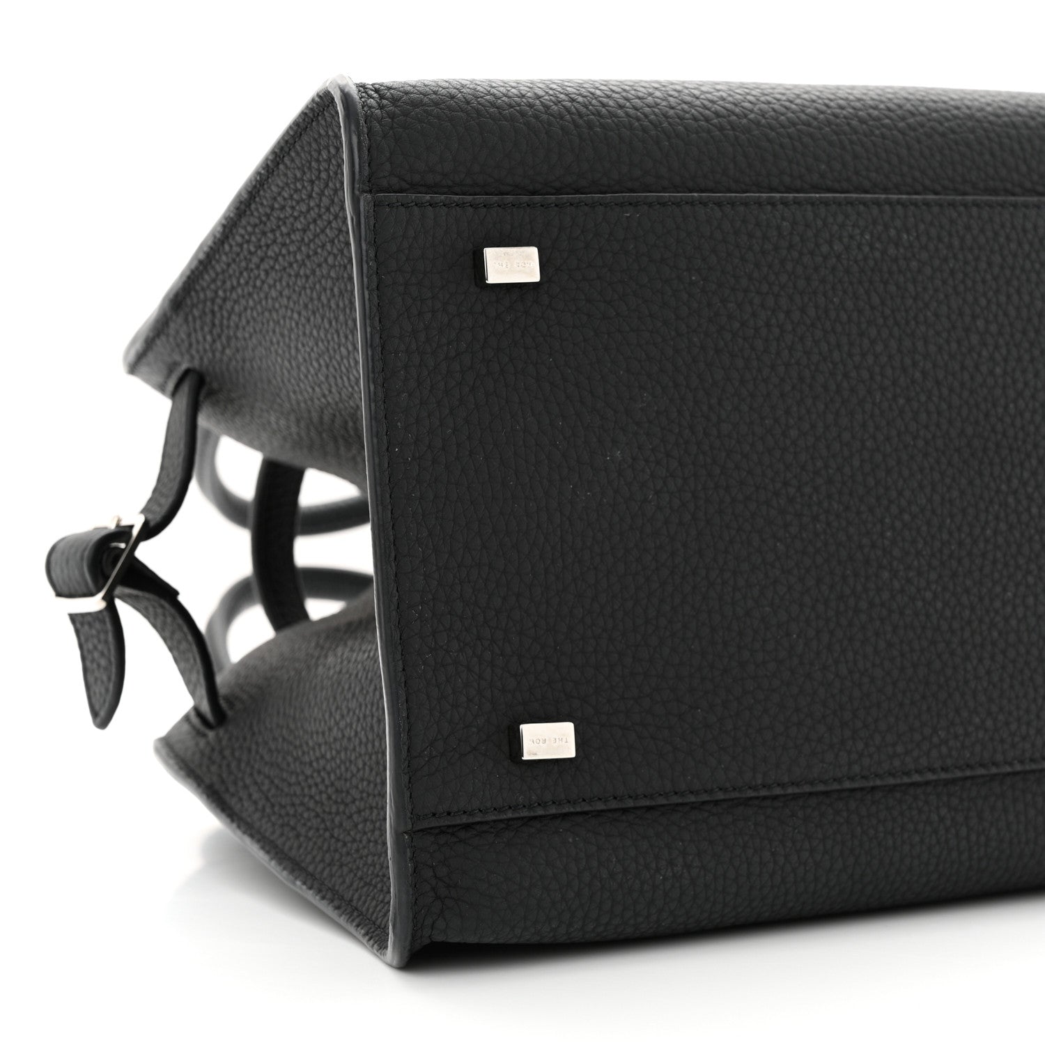 The Row Grained Calfskin Soft Margaux 10 Bag Black 8 of 9