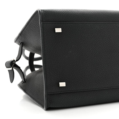 The Row Grained Calfskin Soft Margaux 10 Bag Black 8 of 9