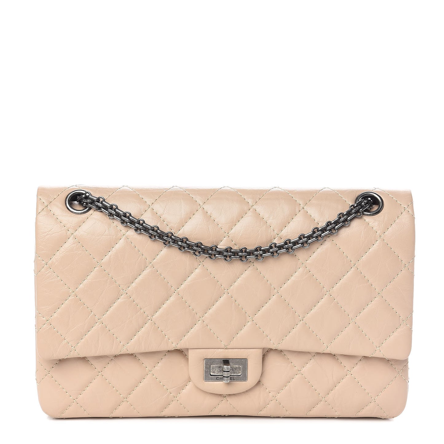 Aged Calfskin Quilted 2.55 Reissue 226 Flap Light Beige