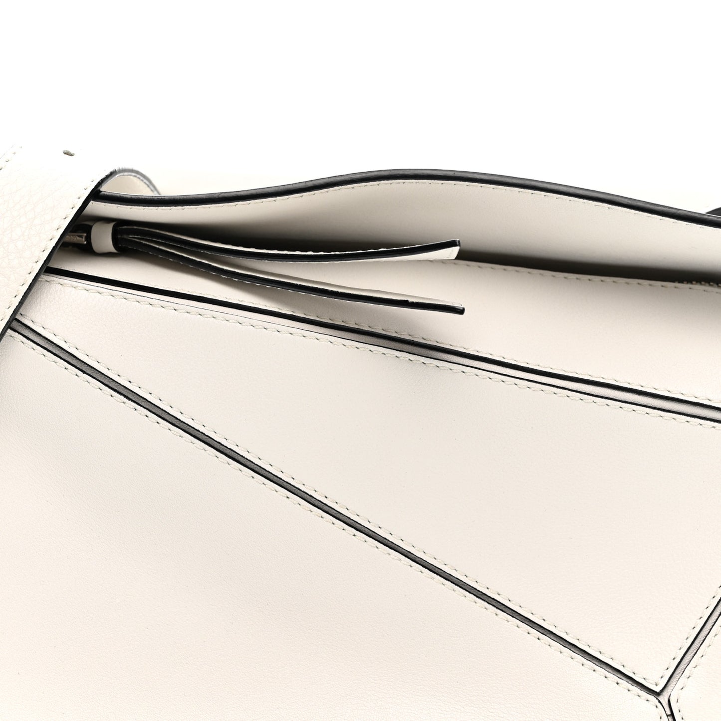 Calfskin Small Puzzle Bag White