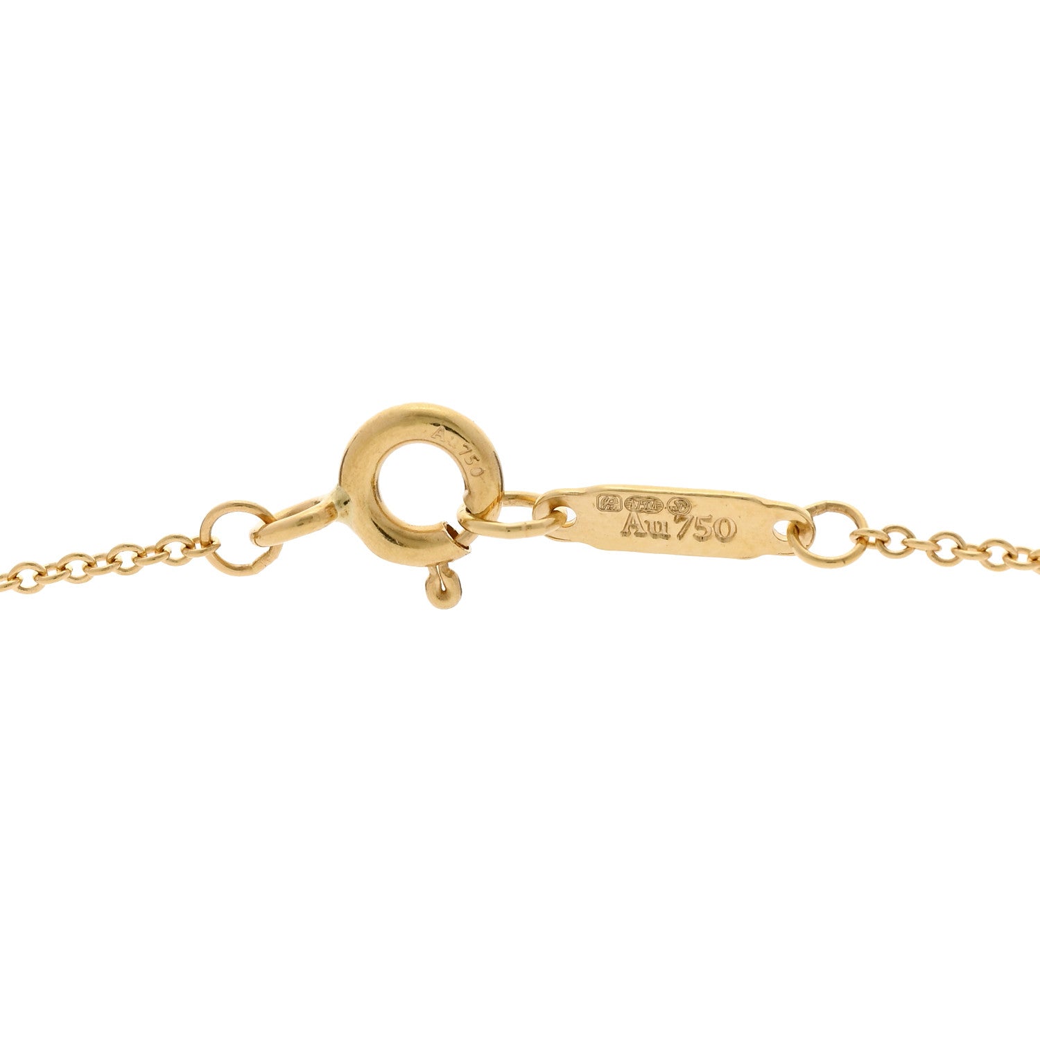 Tiffany 18K Yellow Gold Diamond Mini Heart Pendant Necklace 5 of 6