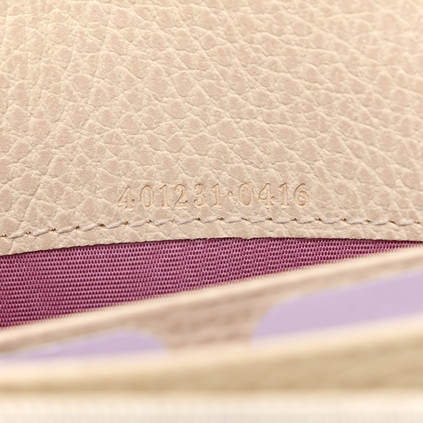 Dollar Calfskin Mini Dionysus Chain Wallet Mystic White
