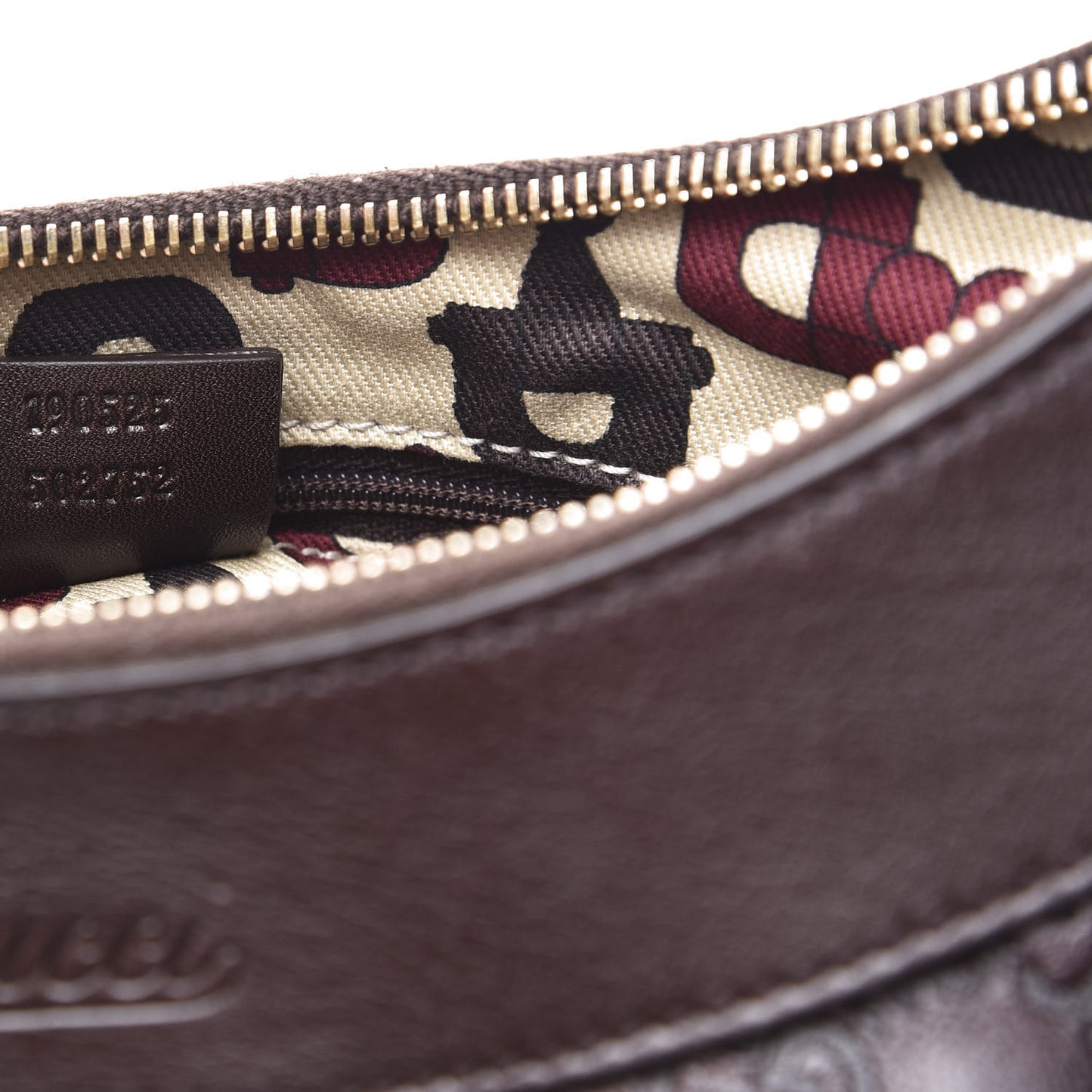 Guccissima Small D Gold Ring Shoulder Bag Chocolate Brown
