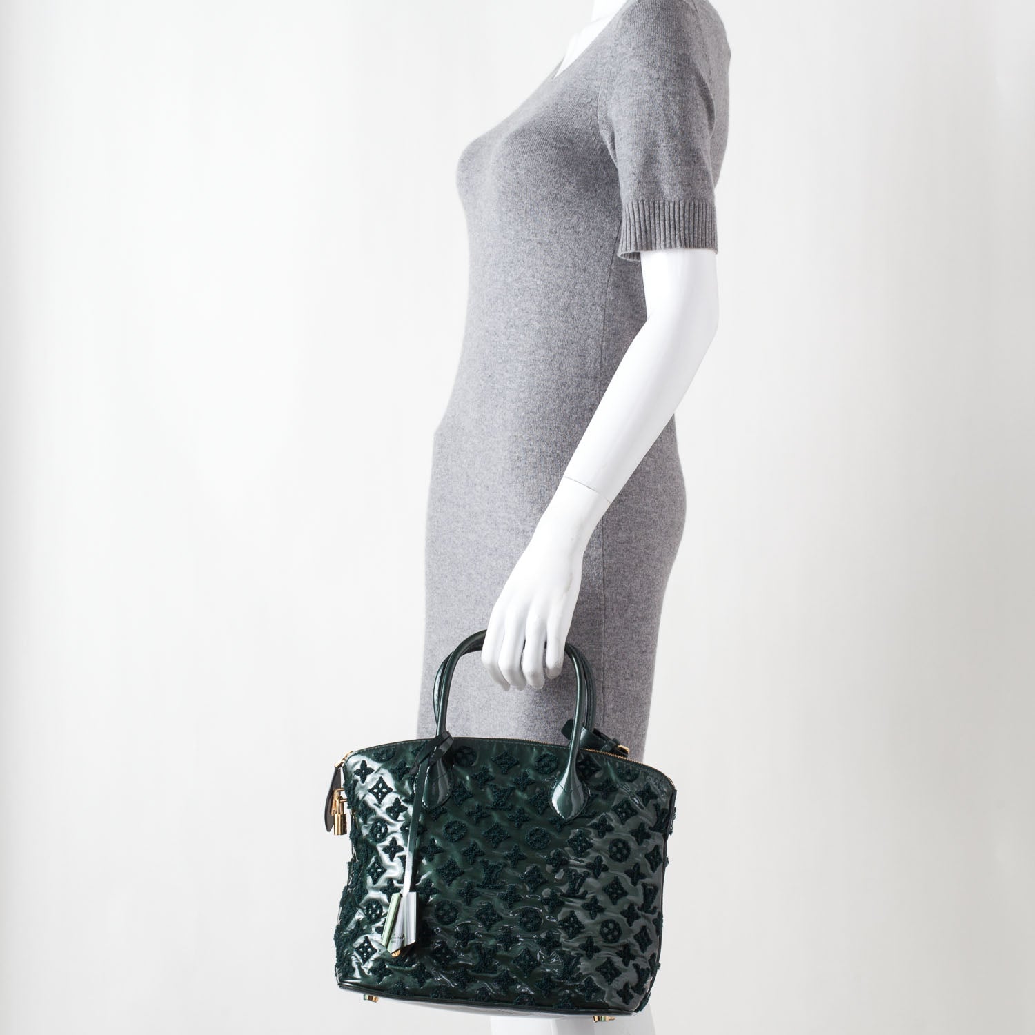 Louis Vuitton Patent Lambskin Fascination Lockit Vert Fonce 2 of 9