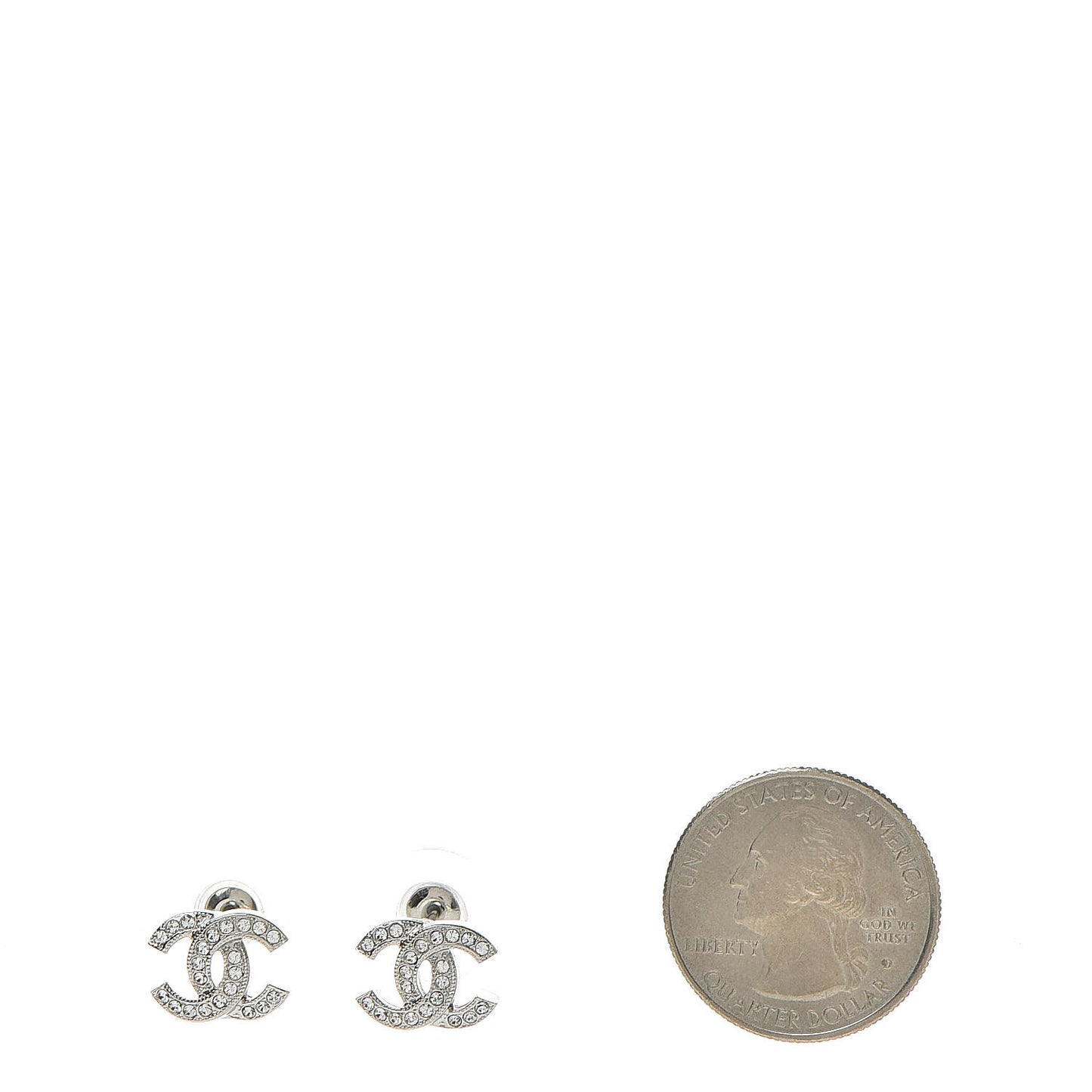 Crystal Mini Timeless CC Earrings Silver