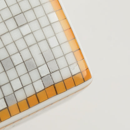 Hermes Porcelain Small Mosaique Au 24 Sugar Box 2 of 10