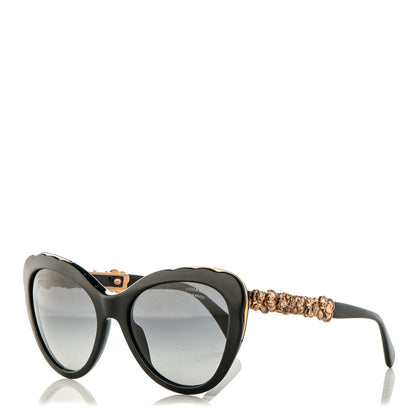 Chanel Polarized Bijou Cat Eye Sunglasses 5354 Black 1 of 6