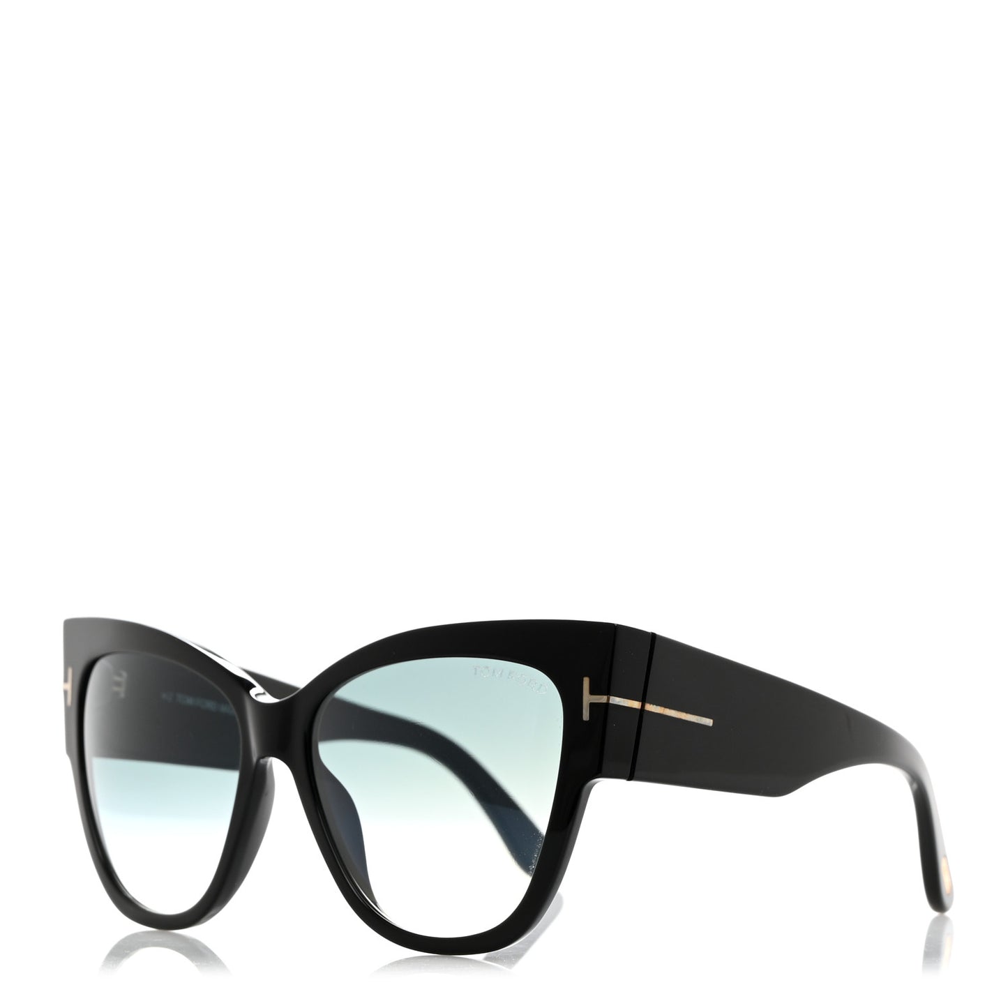 Acetate Anoushka Cat Eye Sunglasses TF371 Black