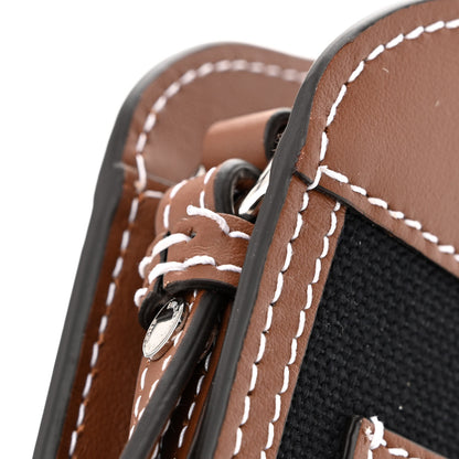 Burberry Smooth Calfskin Canvas Two Tone Micro Pocket Bag Navy Tan 10 of 10