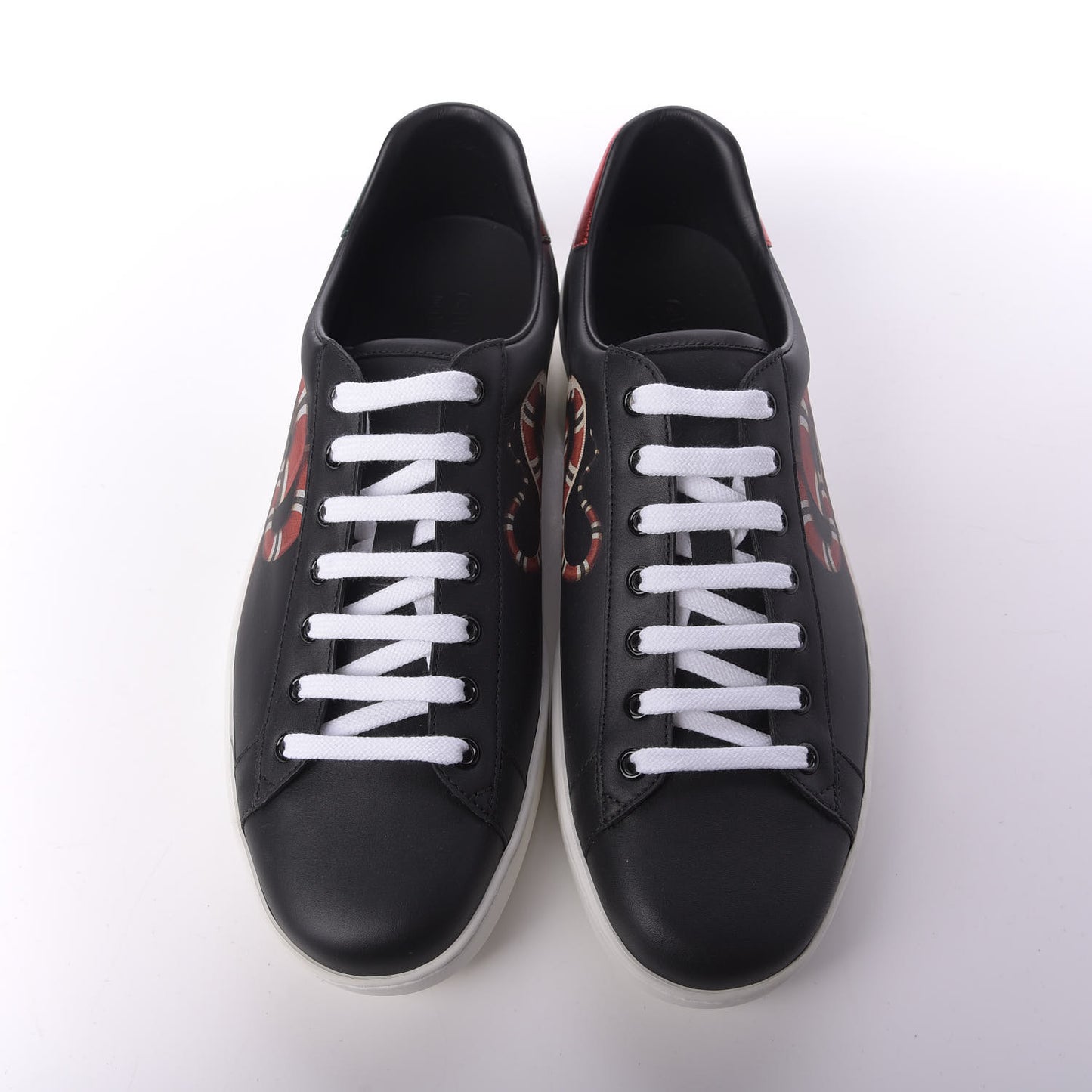 Calfskin Kingsnake Mens Ace Sneakers 11 Black Multicolor