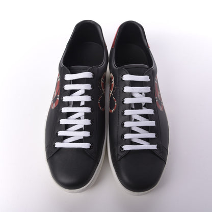 Gucci Calfskin Kingsnake Mens Ace Sneakers 11 Black Multicolor 5 of 10