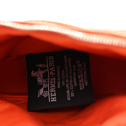 Hermes Cotton Canvas Mini Bolide Travel Cosmetic Pouch Feu 6 of 7