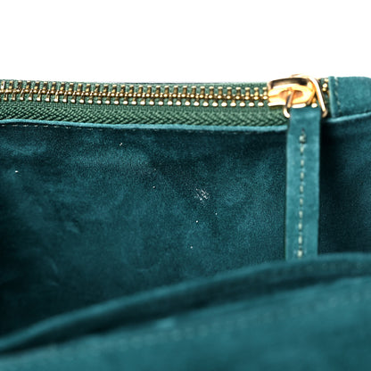 Mansur Gavriel Calfskin Envelope Flat Clutch Dark Green 11 of 13