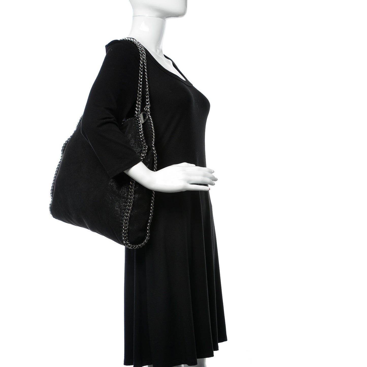 Shaggy Deer Small Falabella Tote Black