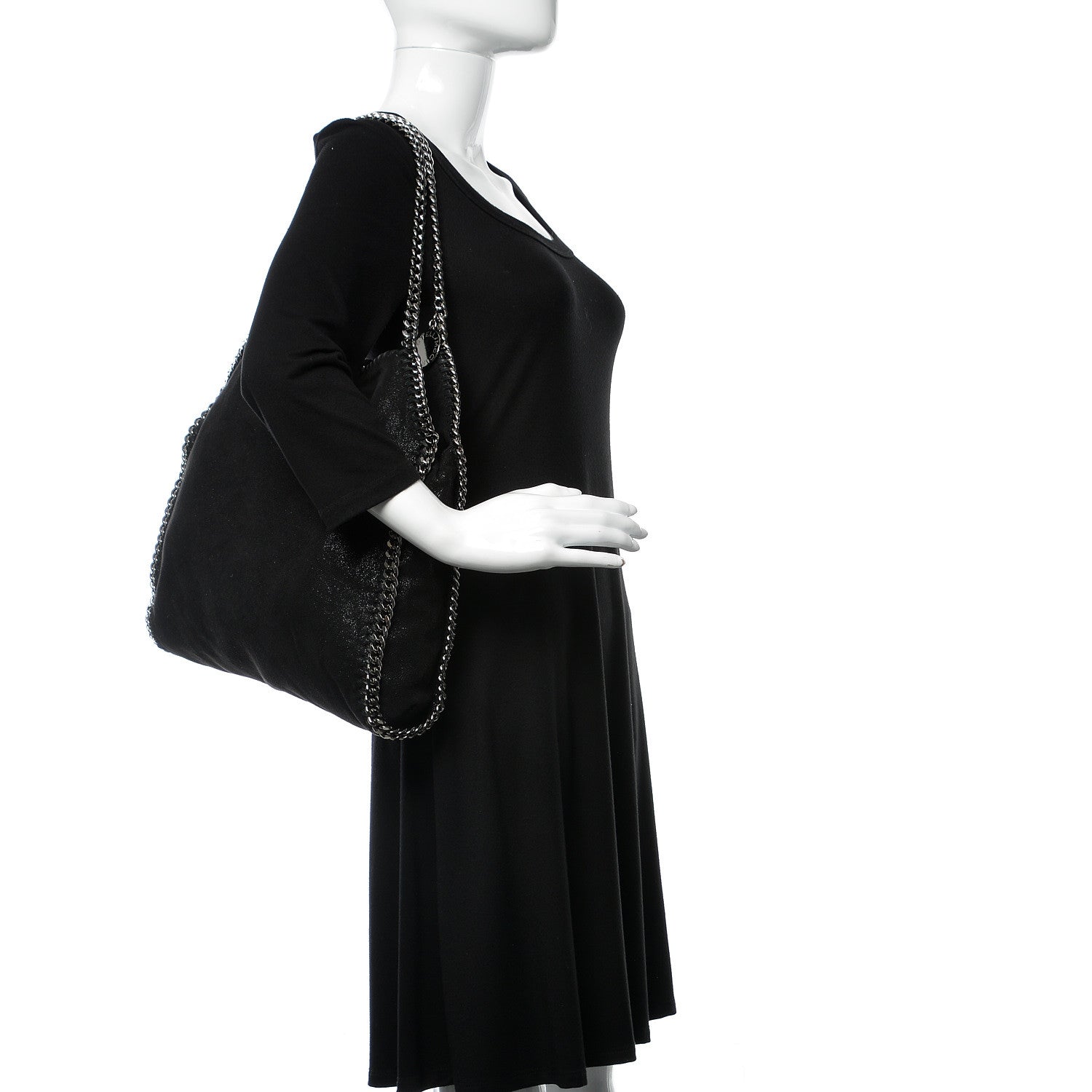 Stella McCartney Shaggy Deer Small Falabella Tote Black 2 of 11