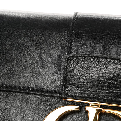 Christian Dior Crinkled Lambskin 30 Montaigne Clutch Black 12 of 13