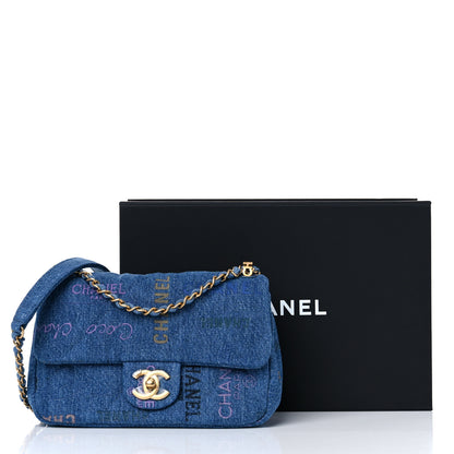 Chanel Denim Quilted Mini Denim Mood Rectangular Flap Blue Multicolor 10 of 10