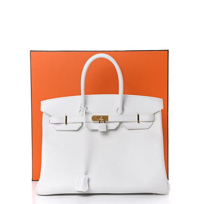 Hermes Epsom Birkin 35 White White 32 of 32