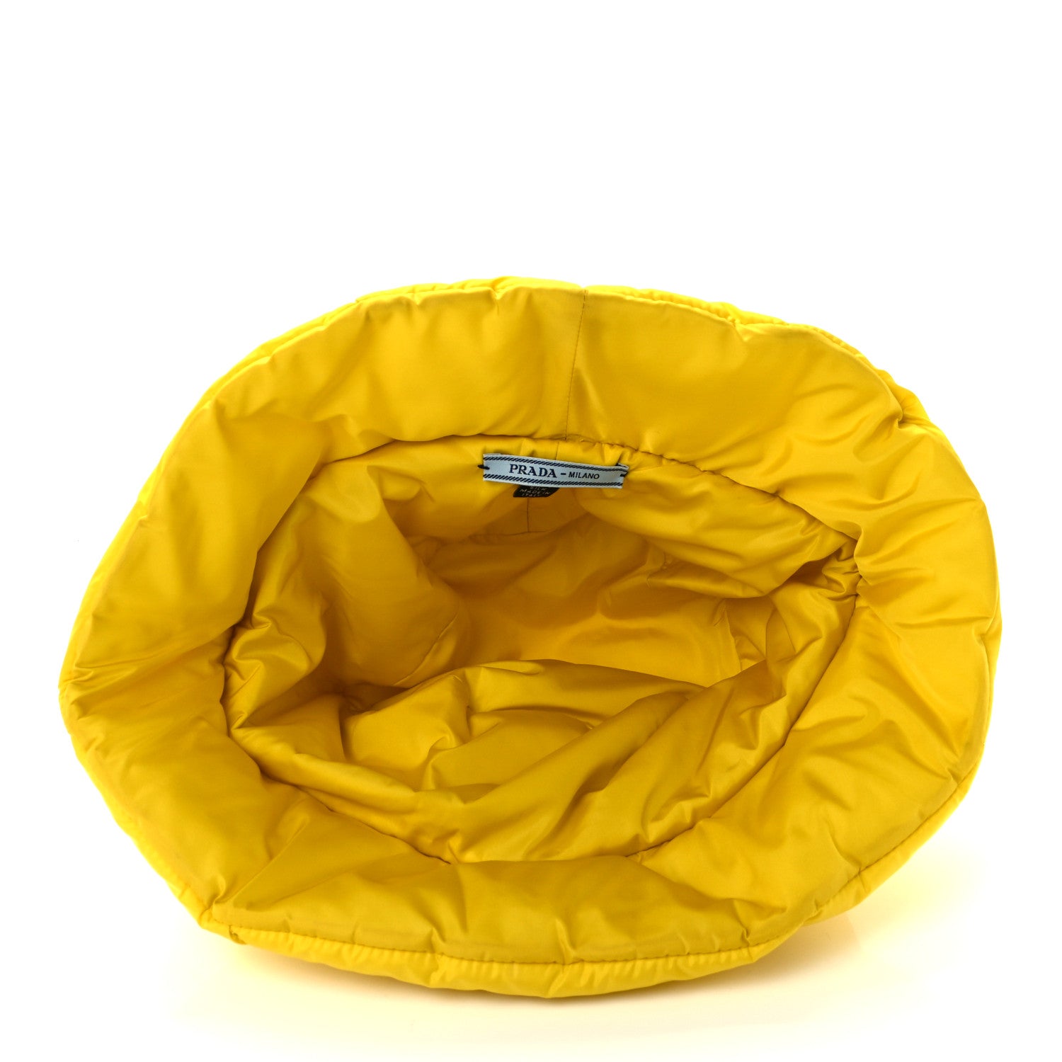 Prada Re-Nylon Mens Padded Bucket Hat XL Giallo 6 of 8