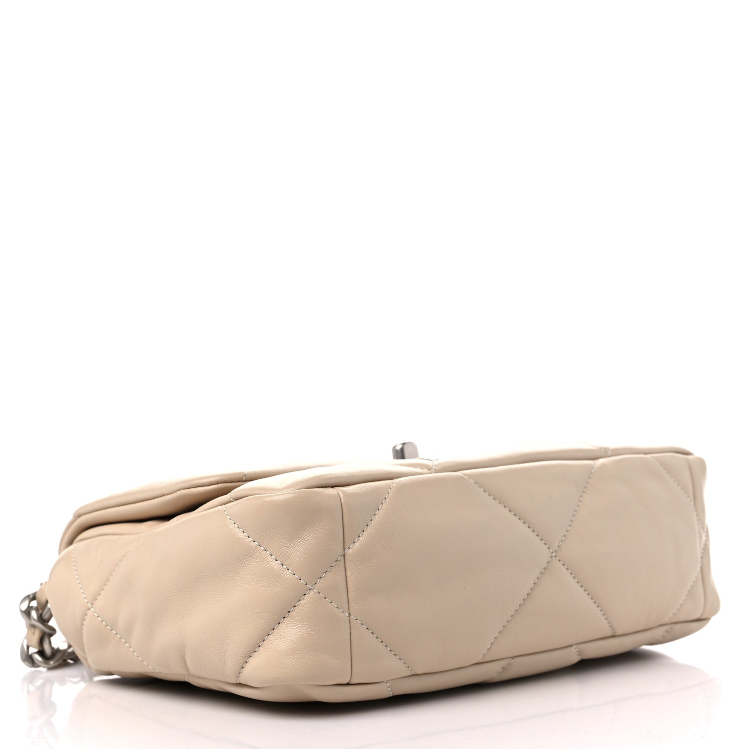 Chanel Lambskin Quilted Medium Chanel 19 Flap Light Beige 4 of 11