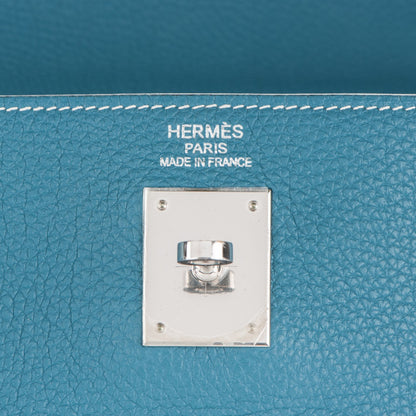 Hermes Togo Kelly Retourne 32 Blue Jean 16 of 30