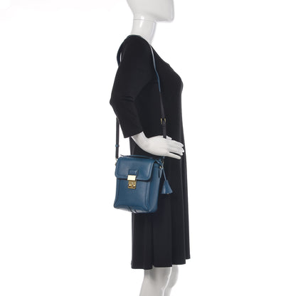 3.1 Phillip Lim 3.1 Embossed Grain Calfskin Pashli Camera Shoulder Bag Blue 2 of 8