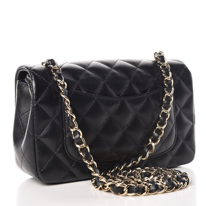 Chanel Lambskin Quilted Mini Rectangular Flap Black 3 of 10