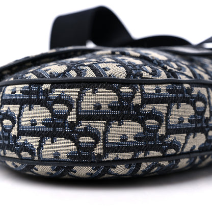 Christian Dior Oblique Mens Saddle Bag Blue 7 of 11