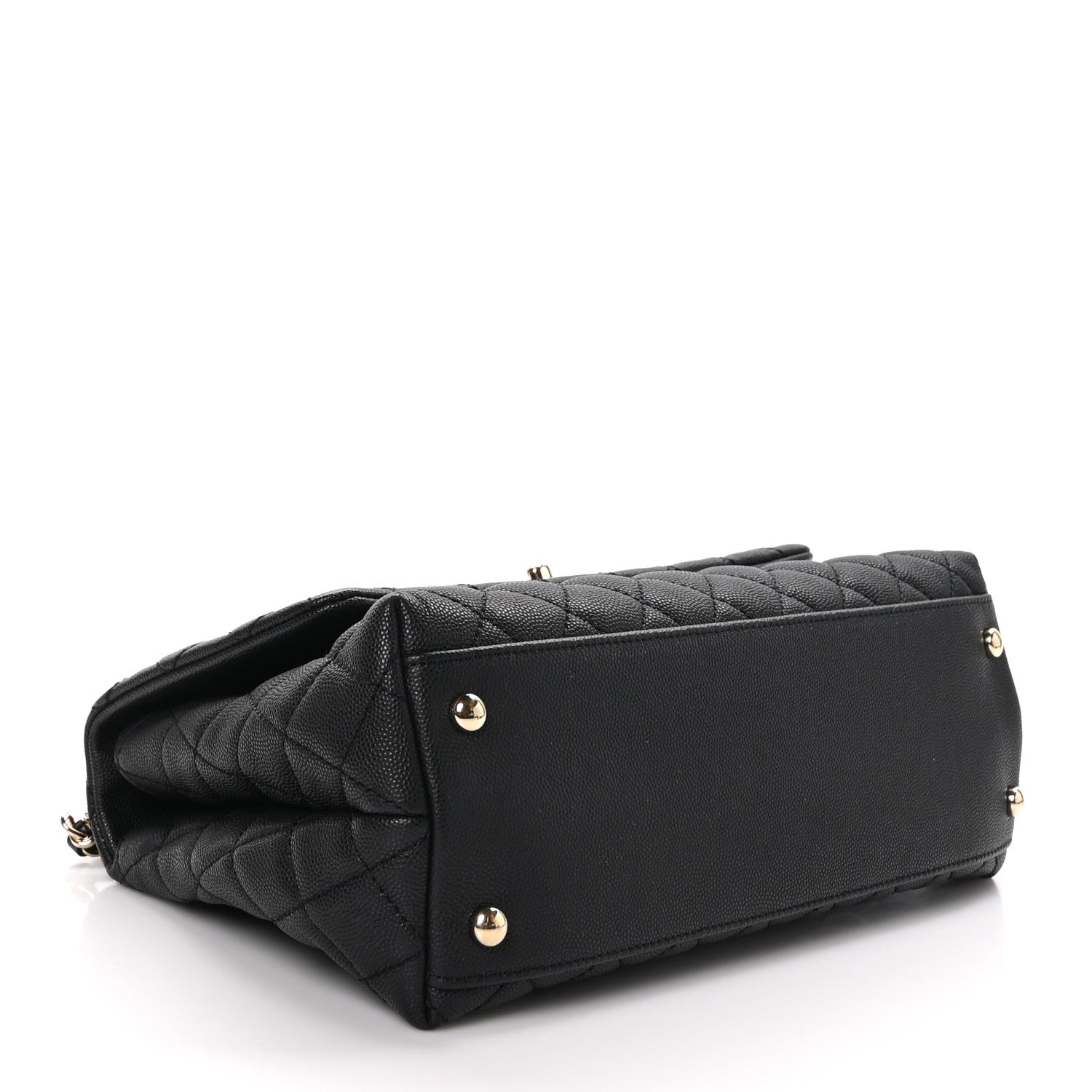 Chanel Caviar Quilted Small Coco Handle Flap Black 4 of 10