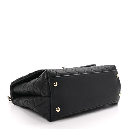 Chanel Caviar Quilted Small Coco Handle Flap Black 4 of 10
