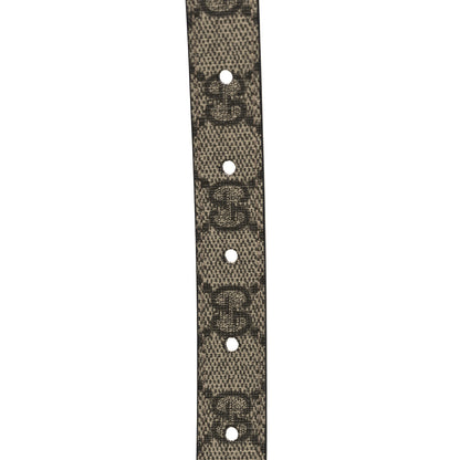 Gucci Calfskin GG Supreme Monogram Double G Reversible 20mm Belt 90 36 Beige New Acero 5 of 6