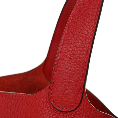 Hermes Taurillon Clemence Picotin Lock 22 MM Rouge Casaque 11 of 11