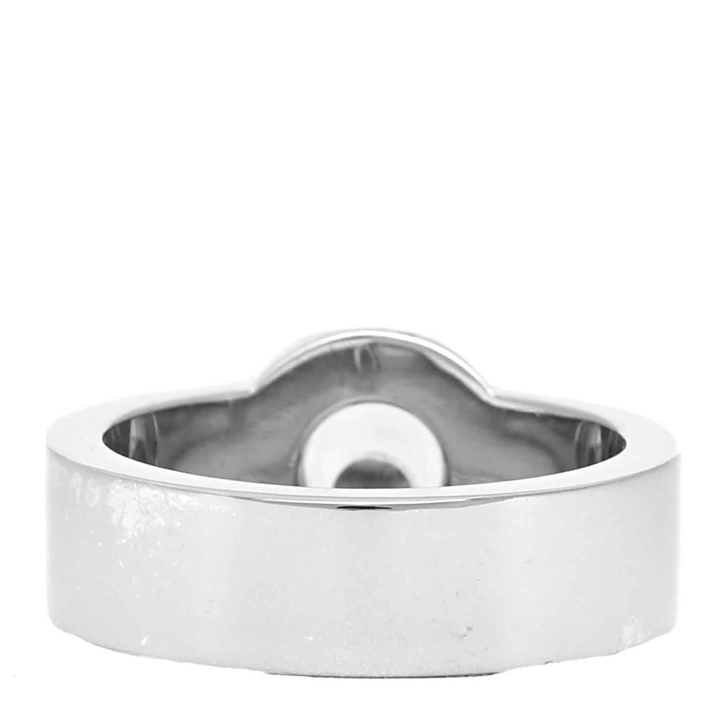 18K White Gold Diamond Happy Diamond Circle Ring 52 6
