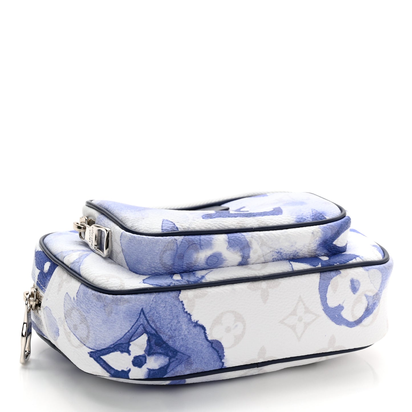 Monogram Watercolor Outdoor Pouch Blue