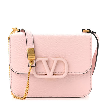 Valentino Garavani Grainy Calfskin Small VSling Shoulder Bag Water Rose 1 of 9