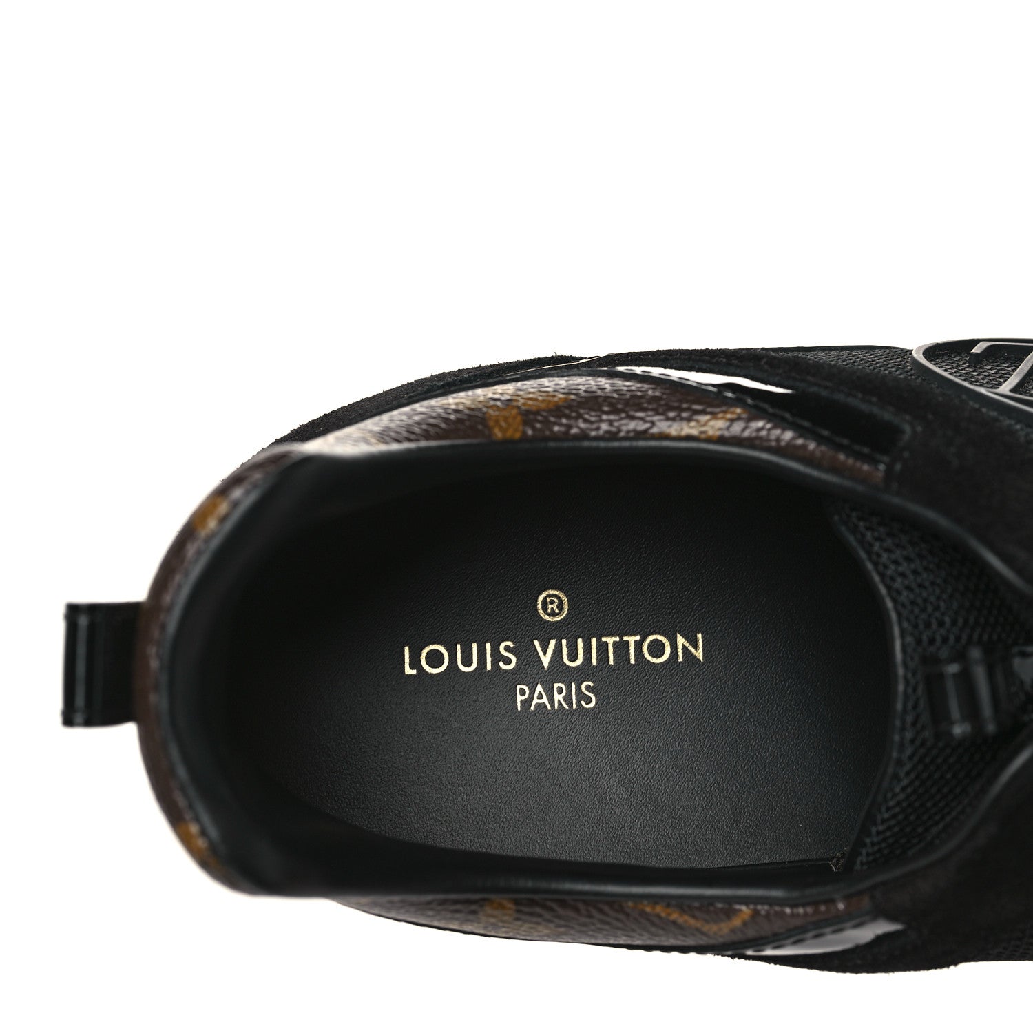 Louis Vuitton Suede Monogram Run Away Sneakers 39.5 Black 7 of 8