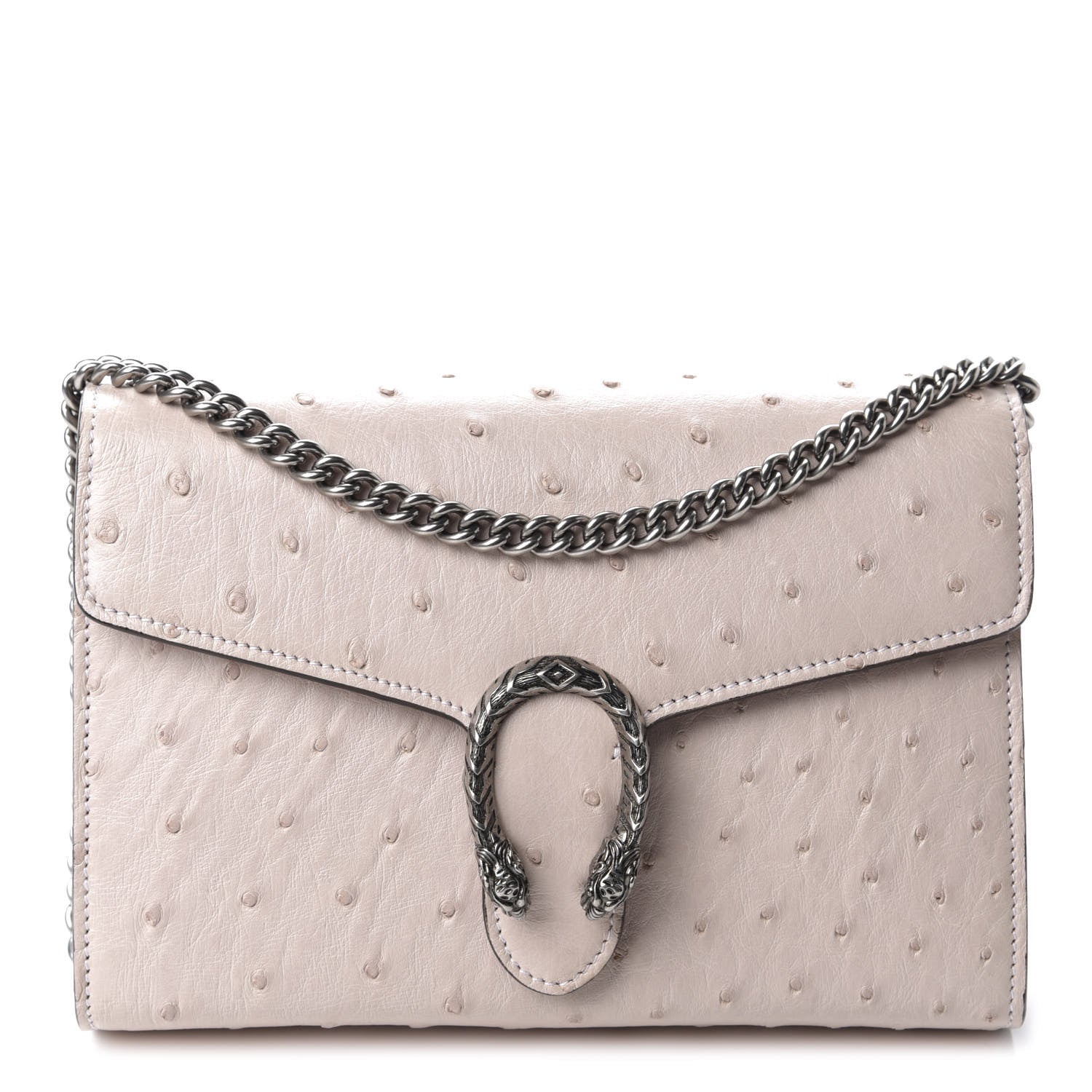 Gucci Ostrich Mini Dionysus Chain Wallet Pink 1 of 11