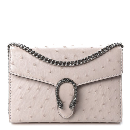 Gucci Ostrich Mini Dionysus Chain Wallet Pink 1 of 11