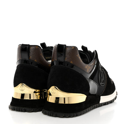 Louis Vuitton Suede Monogram Run Away Sneakers 36.5 Black 4 of 9